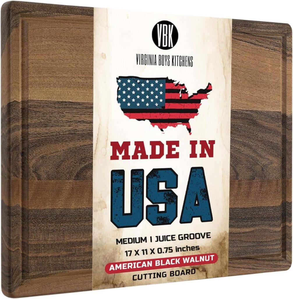 Best Cutting Board – Made in USA Black Walnut Wood (17×11) Review