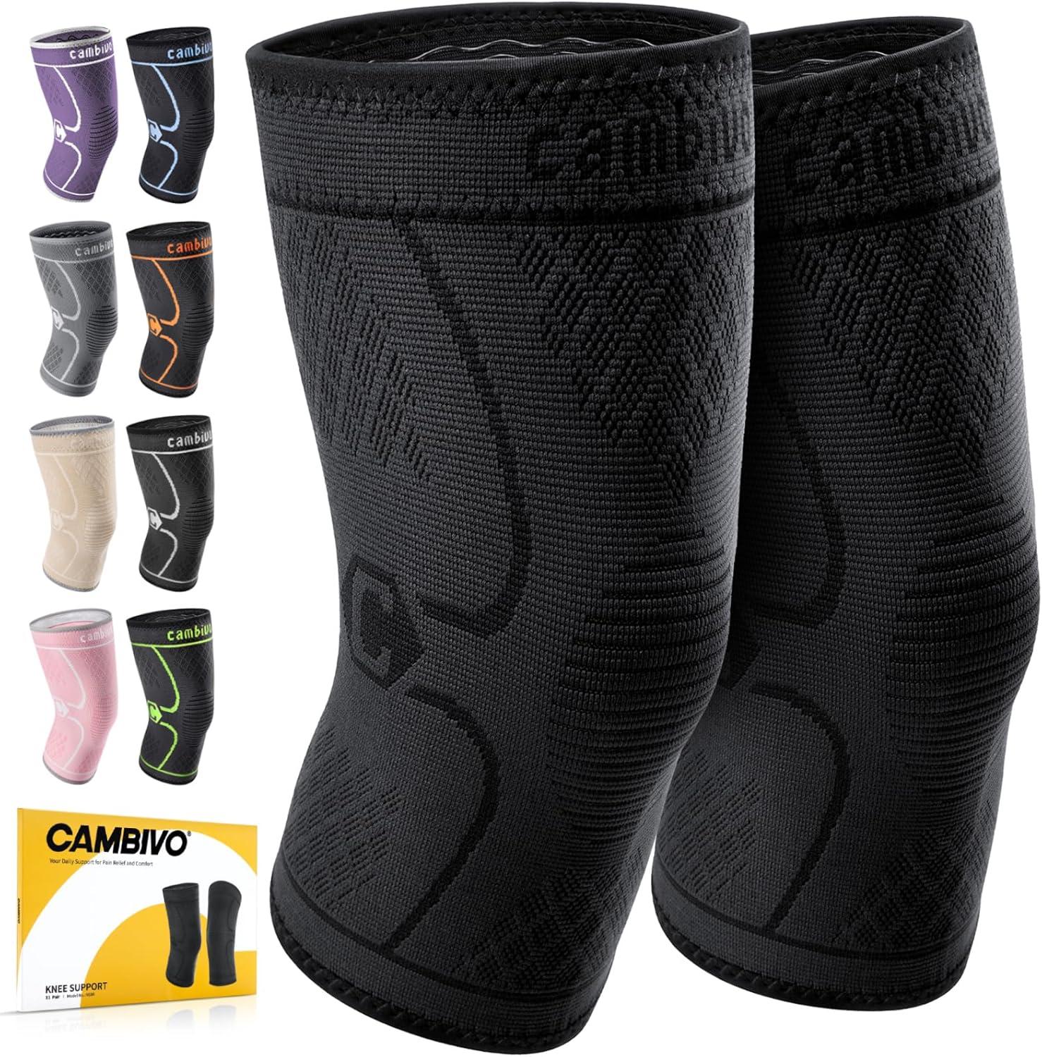 Best Knee Support – CAMBIVO 2 Pack Knee Braces for Pain Relief Review