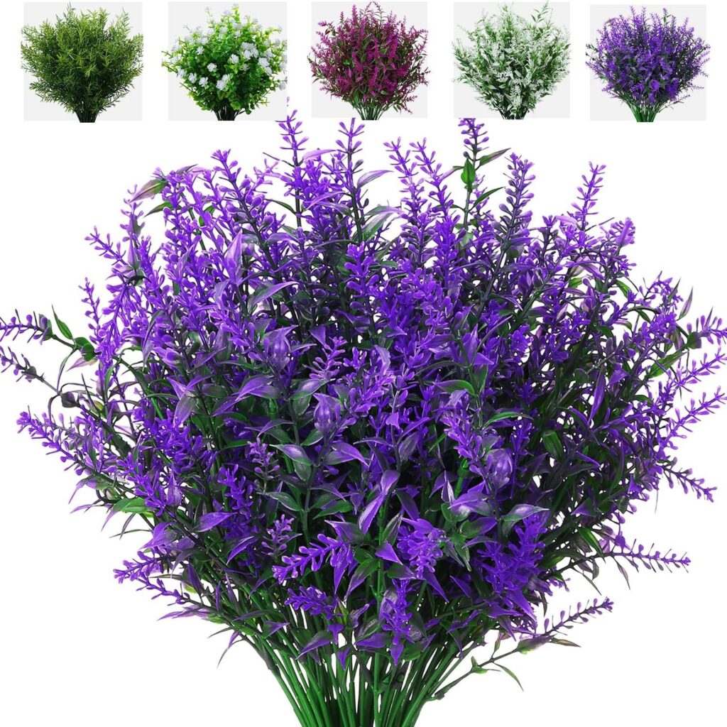 Best Artificial Plants – 8 Pack Lavender Faux Greenery Review
