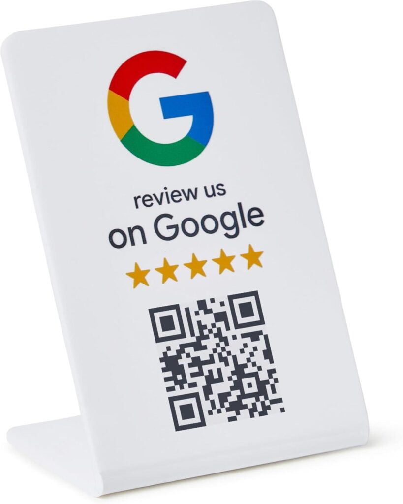 Best Business Accessory – Google Review Stand – NFC & QR Code Review