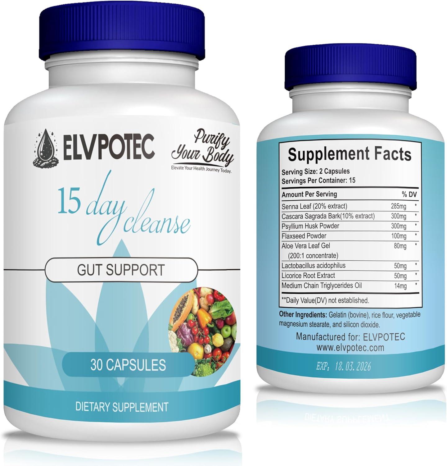 Best Gut Health Supplement – ELVPOTEC 15 Day Cleanse Formula Review