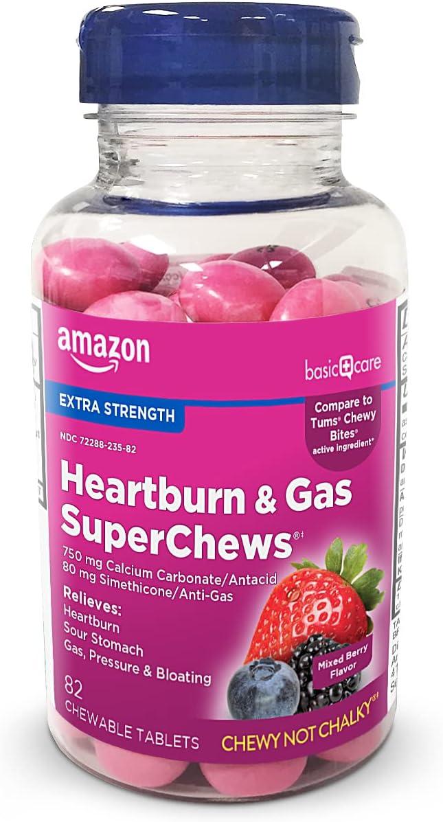 Best Antacids – Amazon Basic Care Heartburn & Gas SuperChews Review