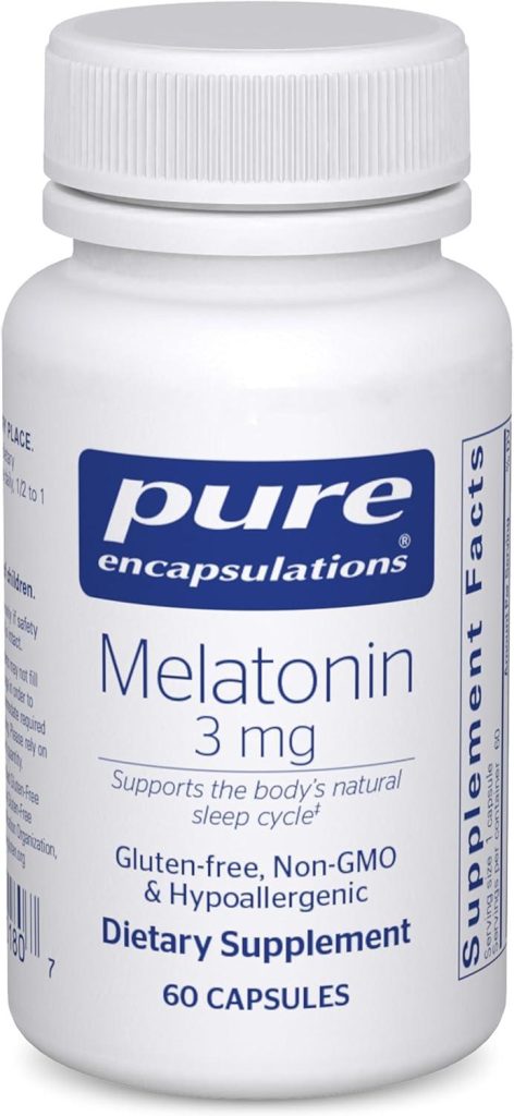 Best Sleep Aid – Pure Encapsulations Melatonin 3 mg Review