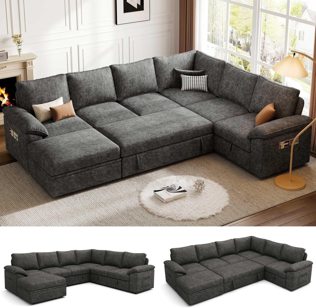 Best Sectional Sofa – SUAWY 108 Inch Sectional Sleeper Sofa Review