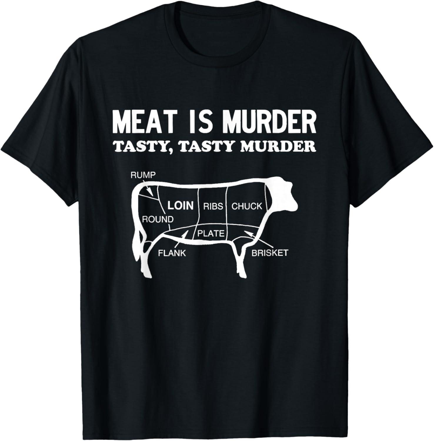 Best Novelty T-Shirt – Meat Is Murder, Tasty Beef Cuts Review