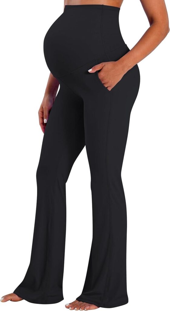 Best Maternity Leggings – Sunzel Flare Leggings with Pockets Review