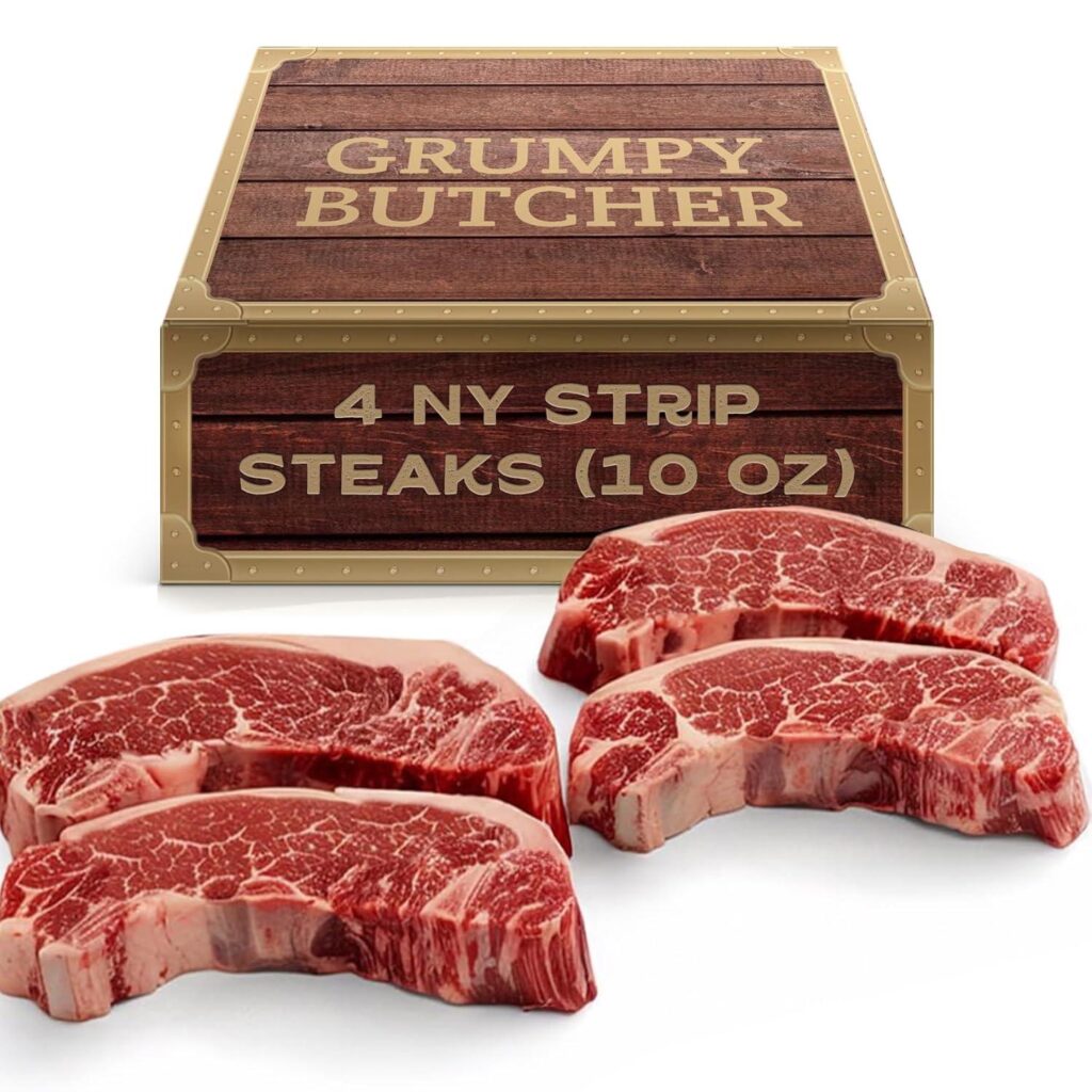 Best Steak – Grumpy Butcher New York Strip Steaks, 10 Ounce Review