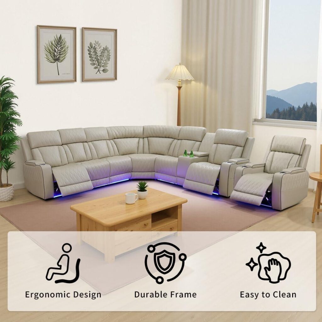 Best Living Room Furniture – Power Recliner Sectional Sofa Set Review