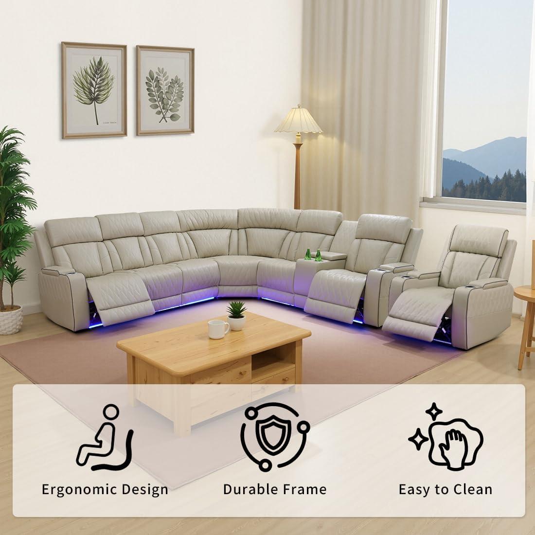 Best Living Room Furniture – Power Recliner Sectional Sofa Set Review