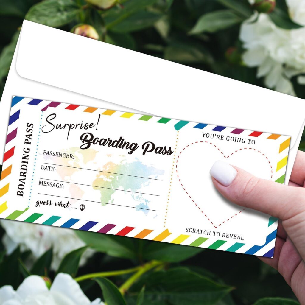 Best Travel Surprise – 2 Set Color Stripes Plane Tickets Reveal Review