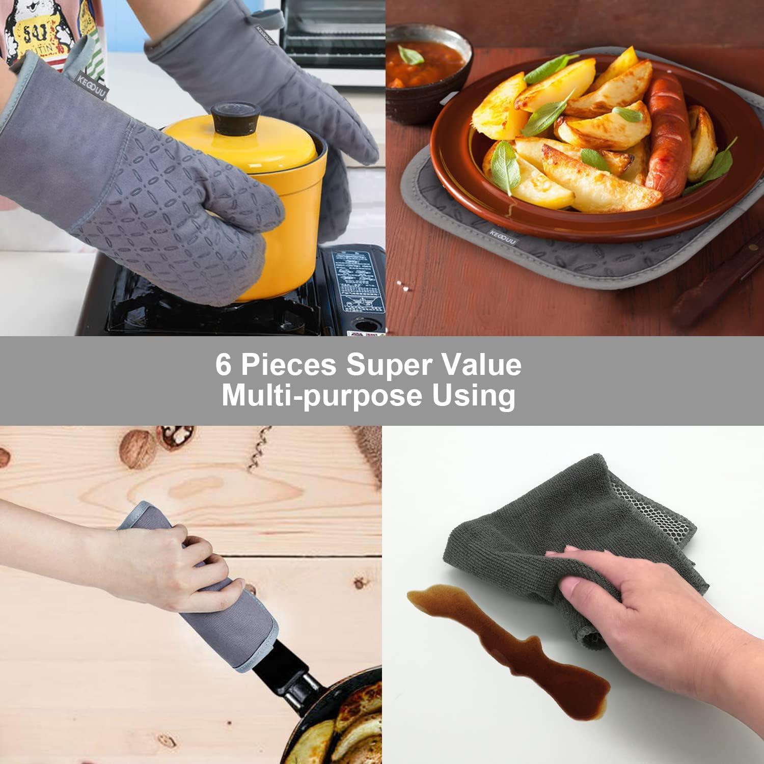 Best Kitchen Essential – KEGOUU Oven Mitts and Pot Holders Set Review