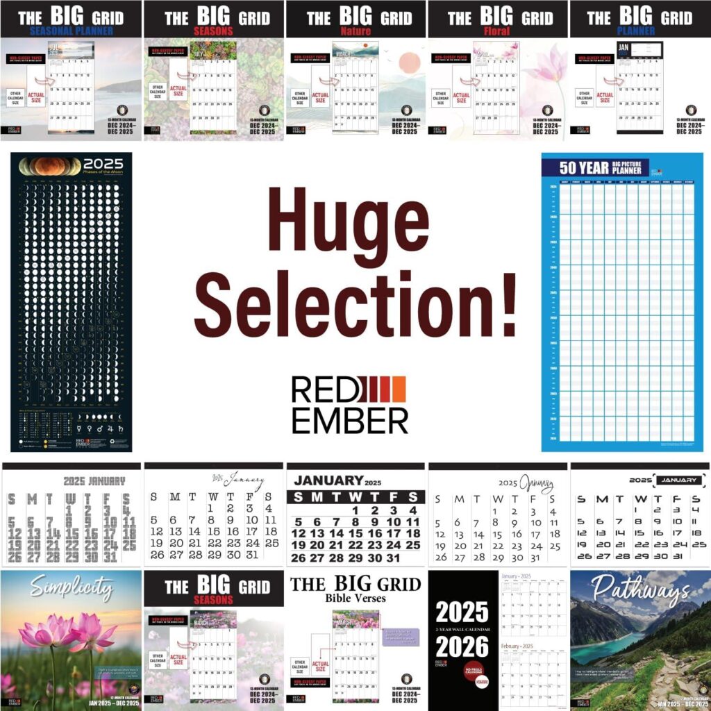 Best Calendar – RED EMBER The Big Grid – Seasons in Nature 2025 Review