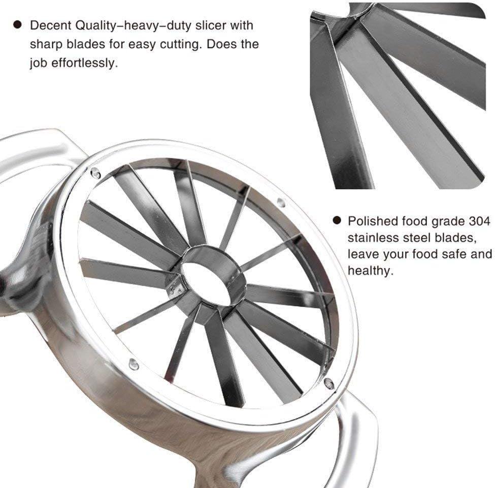 Best Kitchen Tool – Stainless Steel Apple Slicer and Corer – FEITA 12 Blades Food Grade 304 Extra Large Heavy Duty Apple Cutter Divider up to 4 Inch Apples Review
